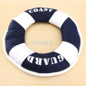 Blue Soft Home Office Sofa Cushion Pillow Ring Sharp Life Buoy Bolster 40cm   302500357530